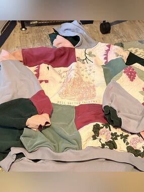 ONE OF A KIND Lainey Wilson Bell Bottom Country Upcycled Quilt Hoodie